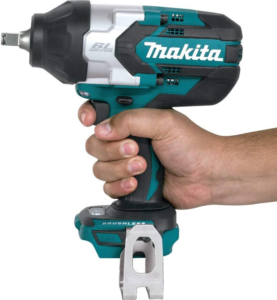 Llave de Impacto Makita LXT inalámbrica sin escobillas, de alto torque, de batería recargable de litio-ion de 18V, con encaje cuadrado de 1/2"