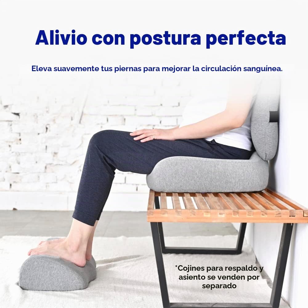 Lámpara C CUSHION LAB Reposapiés ergonómico para debajo del escritorio - Reposapiés de espuma viscoelástica con diseño de cresta de masaje patentado para trabajo, hogar, juegos, computadora, silla de oficina