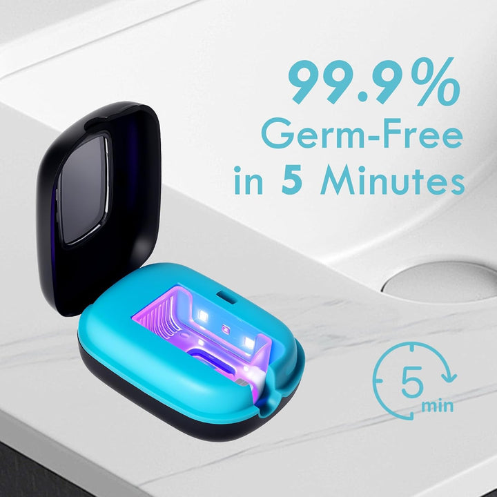 RILIZER Cubierta desinfectante para cepillos de dientes UV, tapa de...