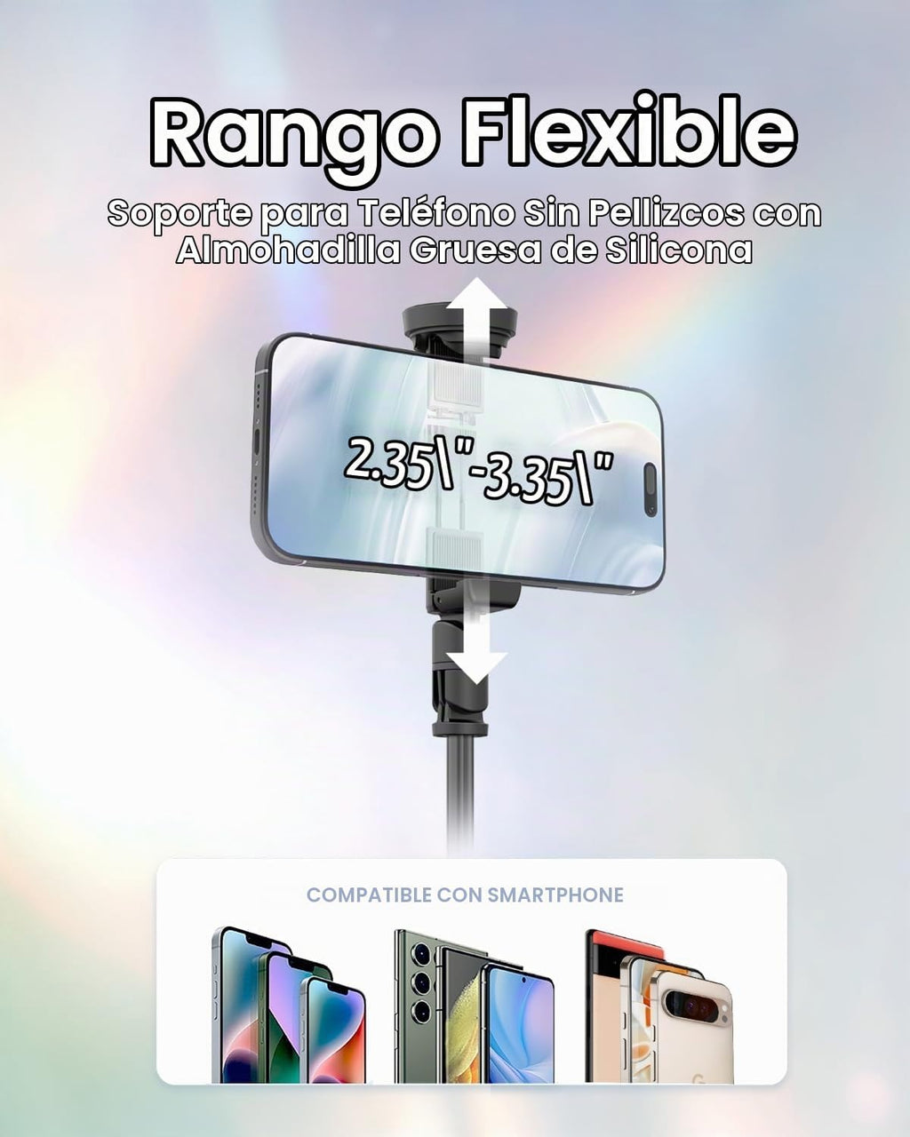 KraftGeek JustTap - Trípode de teléfono para iPhone, con apertura