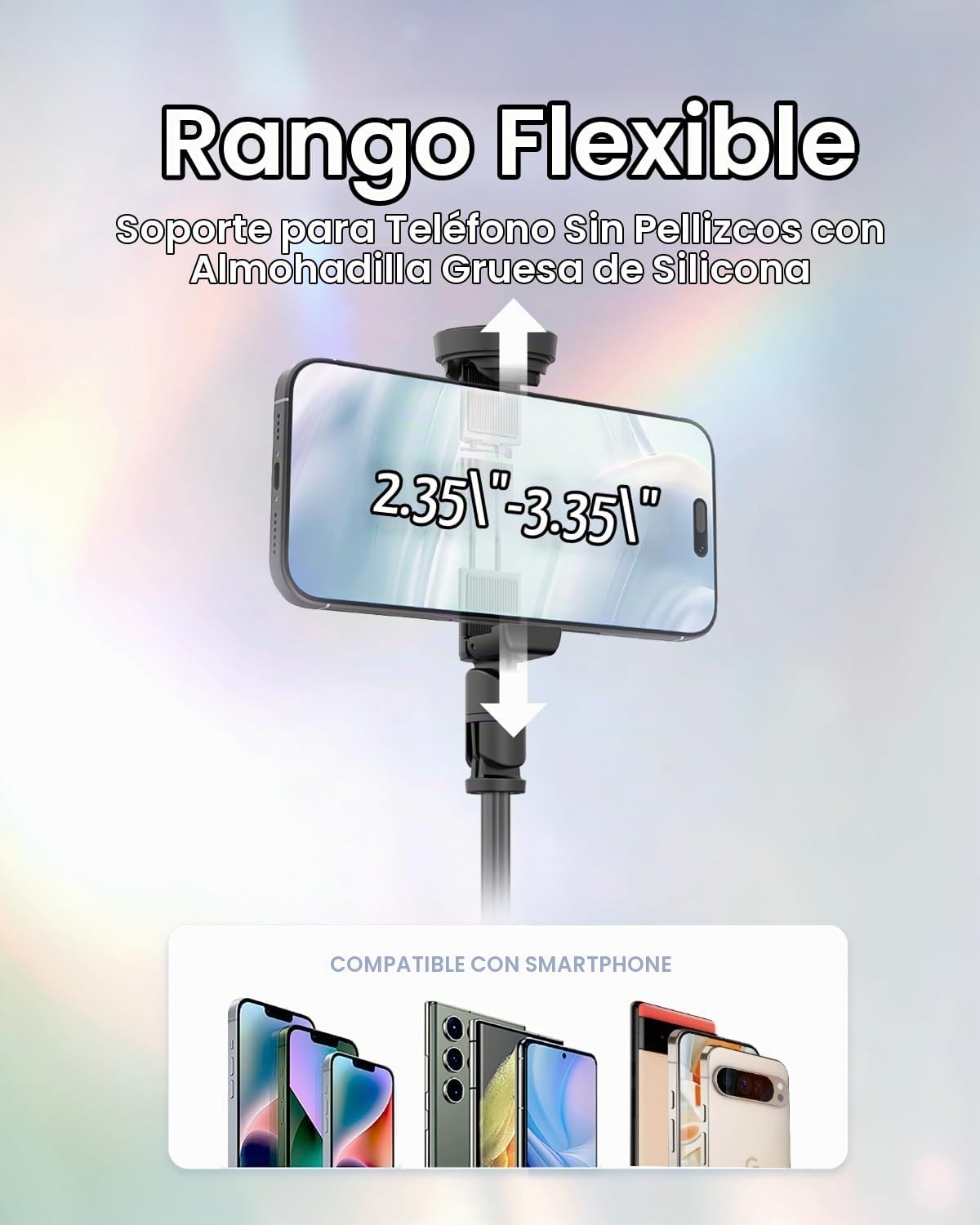 KraftGeek JustTap - Trípode de teléfono para iPhone, con apertura