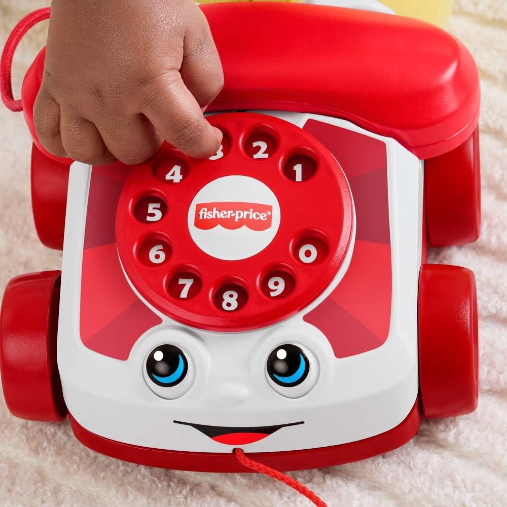 Fisher-Price Teléfono de charla roja para bebé edición del