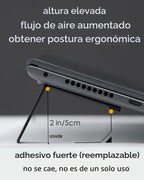 Aulumu G07 Soportes de Patas Desplegables para Laptop, Soporte de Refrigeración Súper Portátil para Laptop, Elevador Ergonómico para Laptop para Escritorio para MacBook, Todas las Laptops, Tabletas, 8