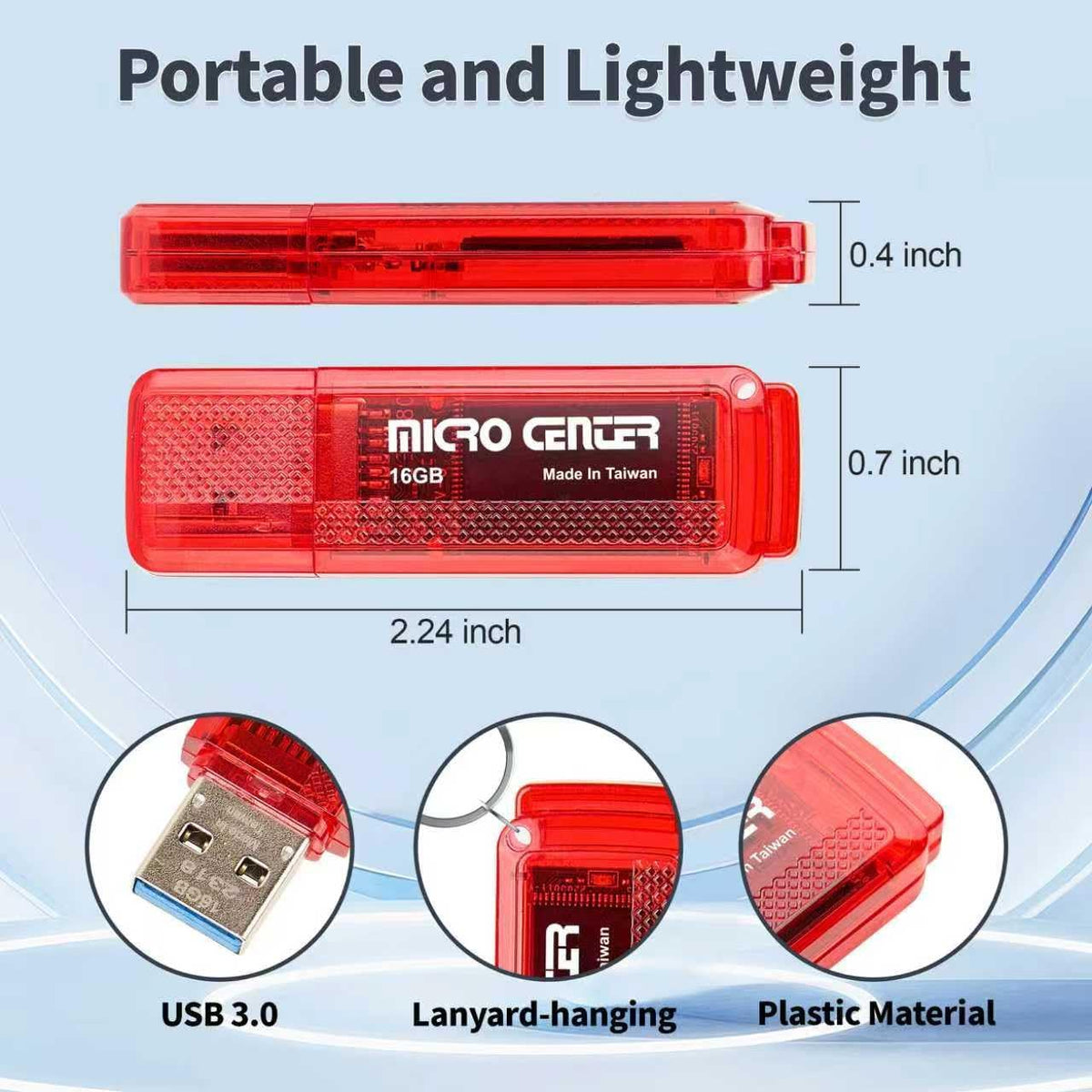 INLAND Micro Center Super Speed - Paquete de 5 unidades flash USB 3...