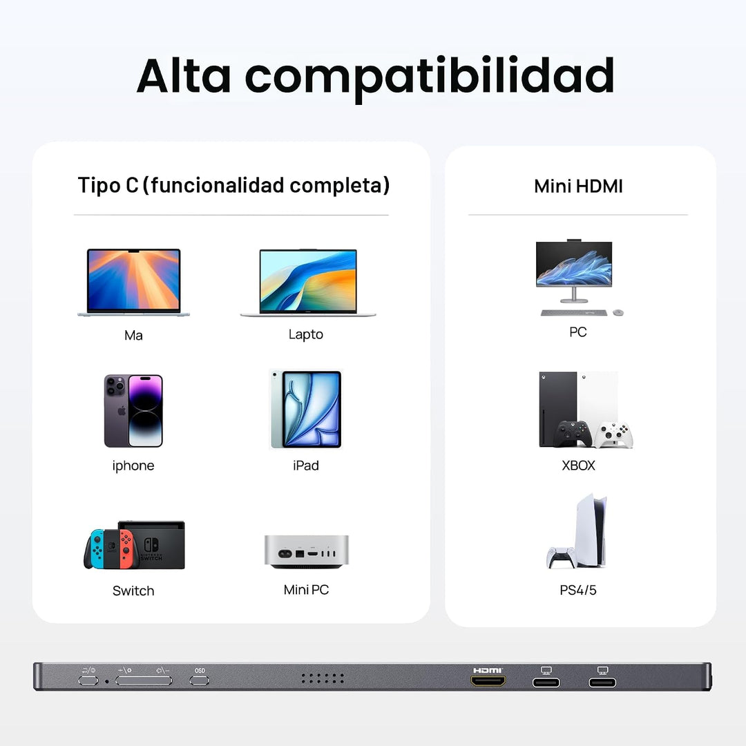 ARZOPA Monitor portátil de 15.6 pulgadas FHD 1080P \u2013 Monitor p...