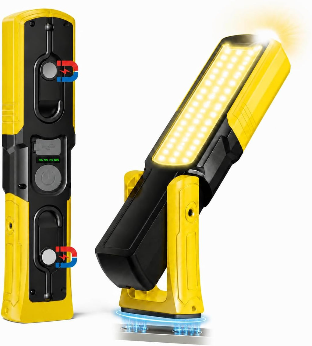 Linterna recargable magnética, luz de trabajo bajo capó LED para mecánicos