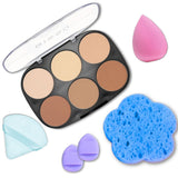 Kit de maquillaje Bissú Contour Palette + Velvet Puff + 2 dedos + e...