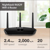NETGEAR Nighthawk WiFi 6 Router (RAX29) - Características de seguri...