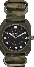 NIXON Scout A1409-328.1 ft Reloj analógico de campo para hombre resistente al agua (esfera de 1.378 in, correa de nailon de 0.787 in)