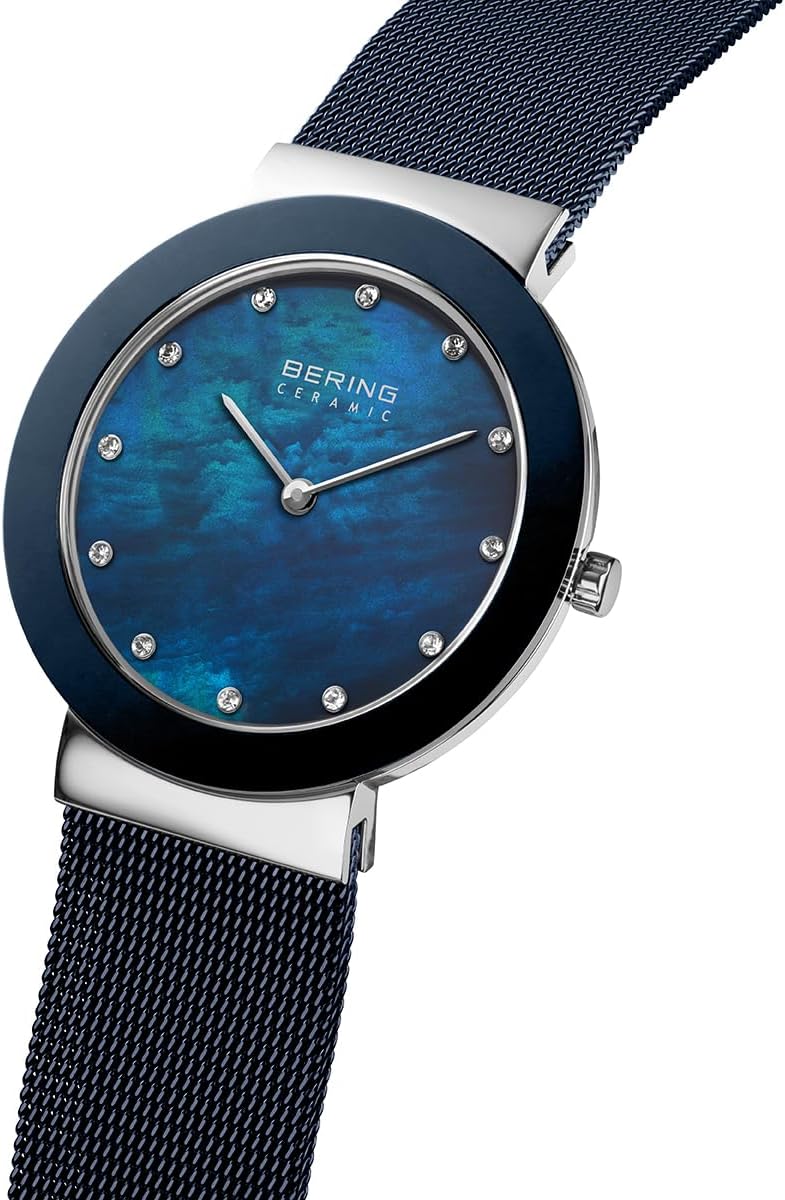 BERING Reloj analógico de cuarzo para mujer con correa de acero inoxidable y cristal de zafiro 11435-XXX_1