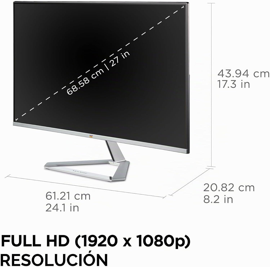 Monitor ViewSonic LED VX2276-SMHD, 22 pulgadas, diseño sin marco, u...