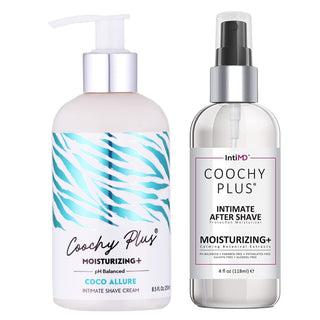 Kit completo de afeitado íntimo IntiMD Coochy Plus - Coco Allure y...
