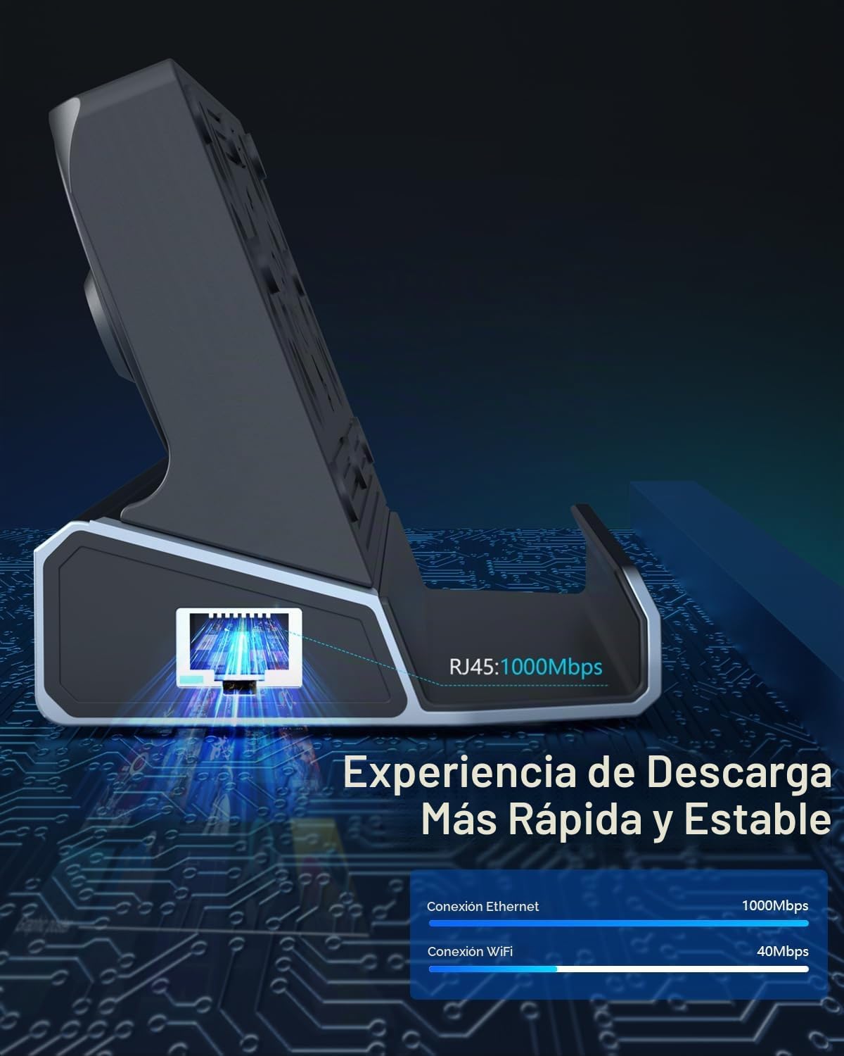 Estación de acoplamiento de doble ventilador 14 en 1 para Steam Deck/ROG