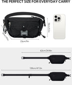 WATERFLY Riñonera pequeña con bloqueo RFID para viajes, senderismo, bolsa