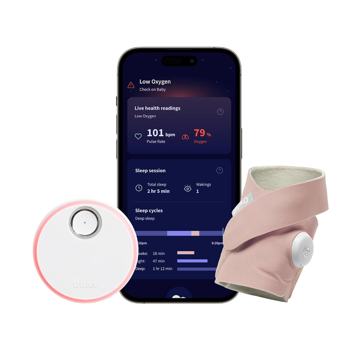 Owlet Dream Sock Smart Baby Monitor, mejor sueño para el bebé y para ti