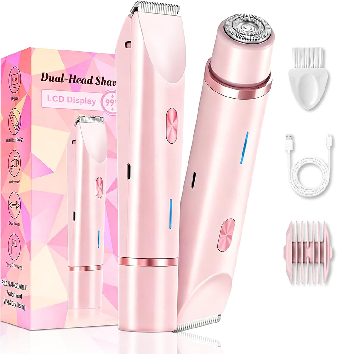 Debark Recortadora de bikini 2 en 1 para mujer, maquinilla de afeit...