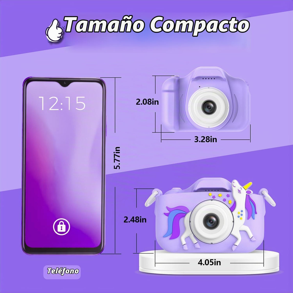 Juguetes de cámara para niños de 3 a 8 años de edad, videocámara digital para niños con cubierta suave de dibujos animados, el mejor regalo de festival de cumpleaños de Navidad para niños