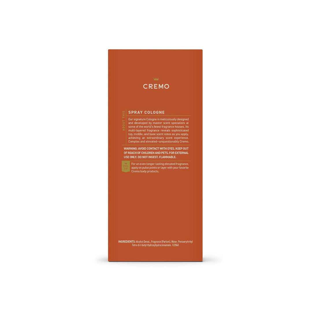 Cremo Colonia para hombres - Espray de colonia Golden Amber para ho...