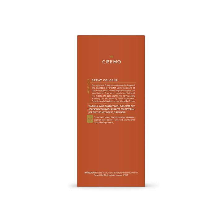 Cremo Colonia para hombres - Espray de colonia Golden Amber para ho...
