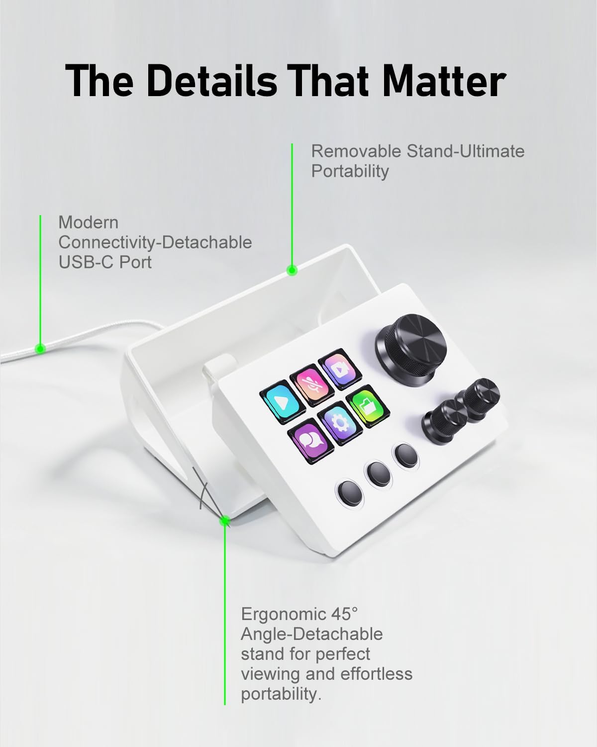 TreasLin VSDinside Stream Controller Deck Stream Dock con 12 Teclas Macro Personalizables para Activar Acciones en OBS Twitch YouTube para Creadores de Contenido de Streaming de Juegos Compatible con