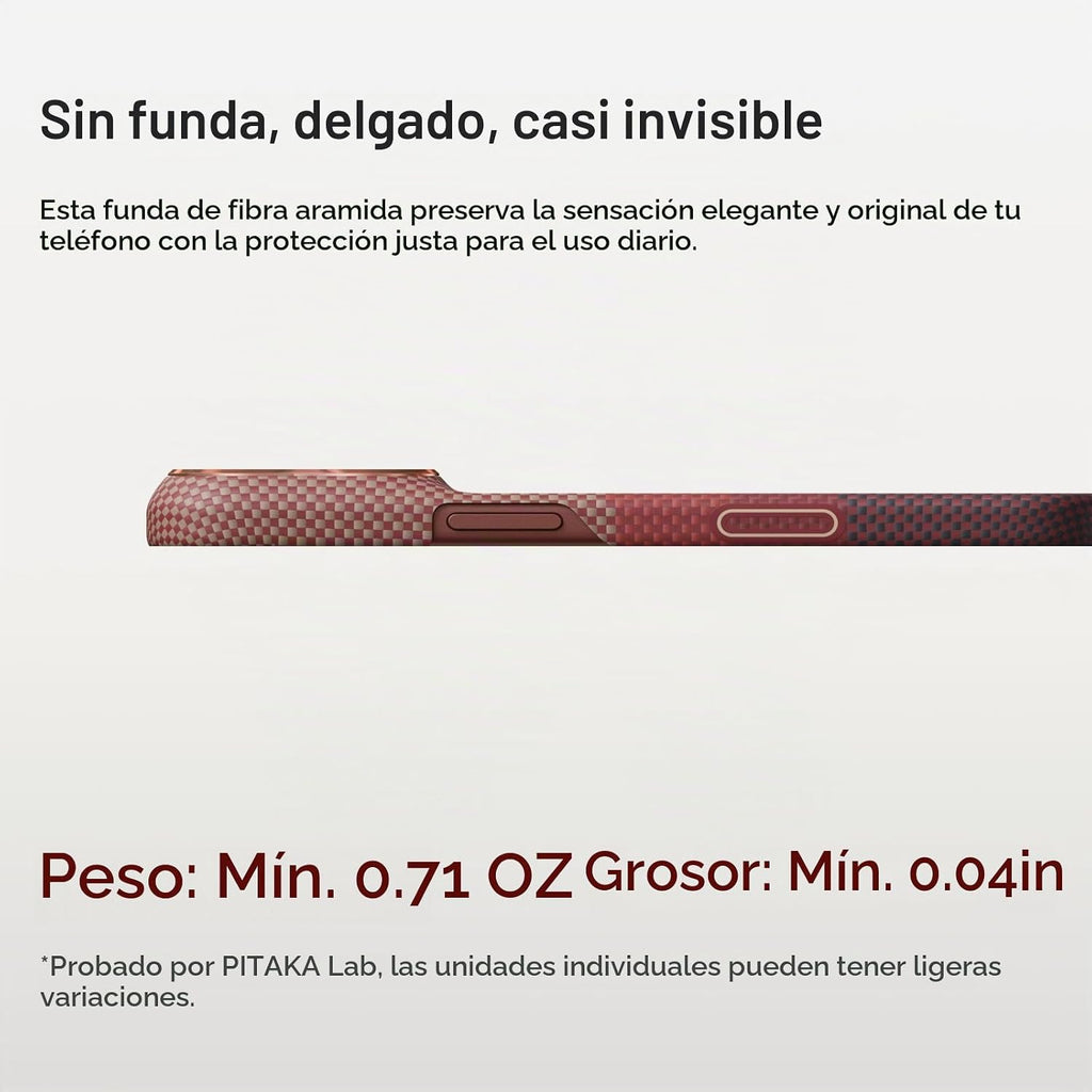 pitaka Funda para iPhone 18 Pro de 6.3 pulgadas con sensación sin funda