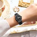 OPK Reloj de pulsera para mujer de acero inoxidable para mujer