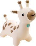 Infantino Bouncy Hoppy Pal, juguete de jirafa para niños pequeños, luces y sonidos, gorila fácil de inflar con asa, juguete de habilidad motora gruesa para interiores, a partir de 12 meses