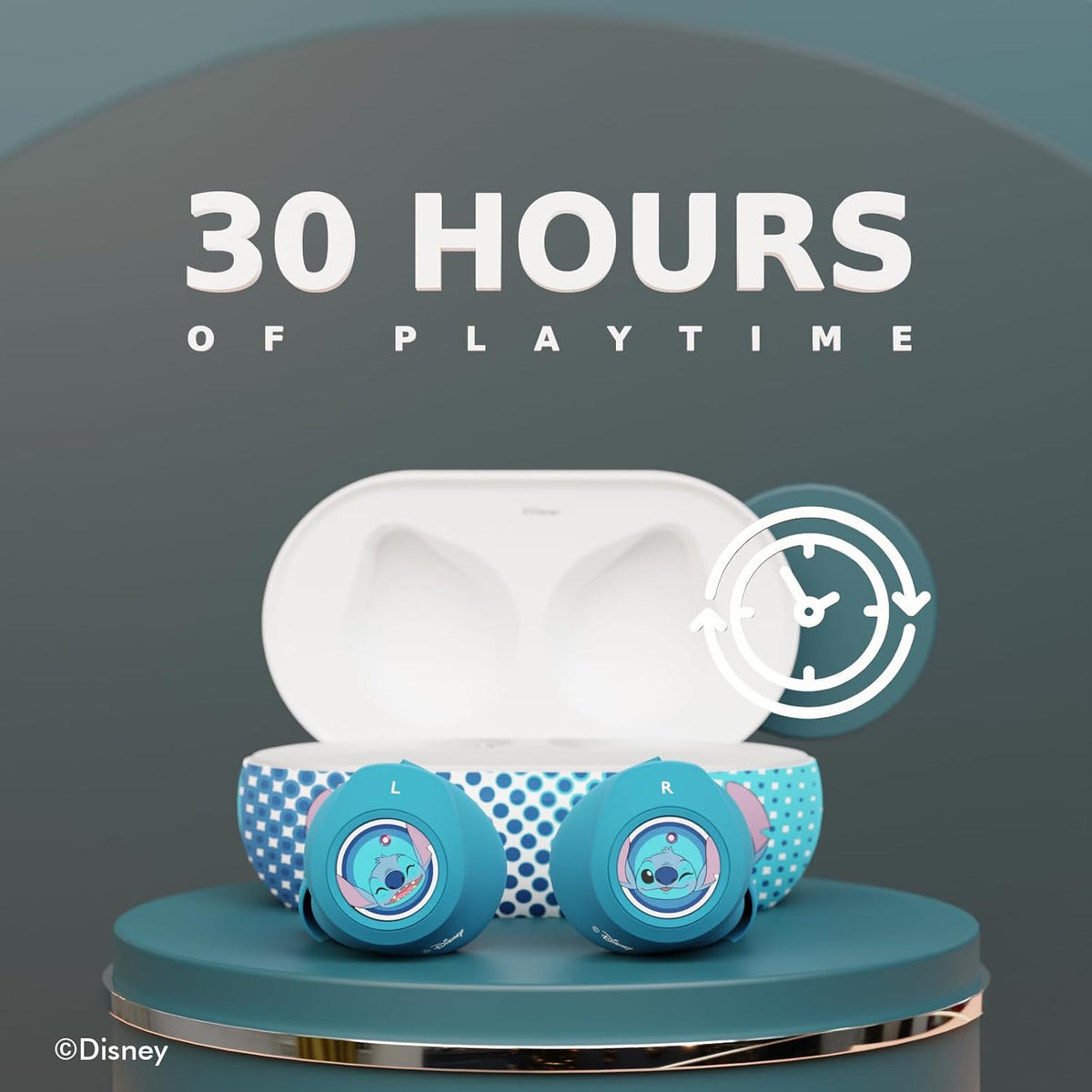 Auriculares Bluetooth Disney Lilo y Stitch con estuche de carga - Auriculares inalámbricos con micrófono incorporado + Hasta 30 horas de tiempo de reproducción - Regalos de Lilo y Stitch para niñas