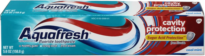 Aquafresh Tubo de protección de caries Cool Mint, 5.6 onzas (paquet...