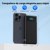 Cargador portátil para iPhone, banco de energía delgado de 13800 mA...