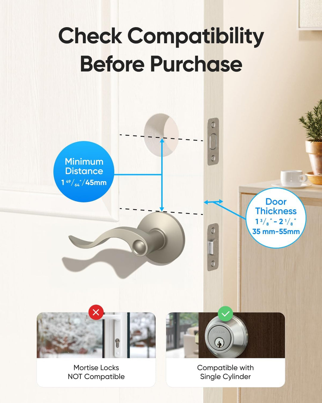 eufy Security Smart Lock C220, cerradura de puerta de entrada sin l...