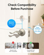eufy Security Smart Lock C220, cerradura de puerta de entrada sin llave, Níquel, Cerrojo