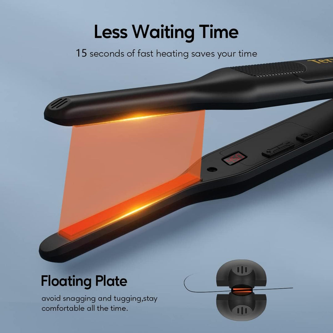 Terviiix Plancha plana de lápiz para cantos y cabello corto, alisad...