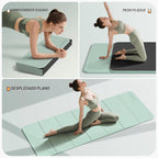 PAIDU Esterilla de yoga plegable para fitness, extra gruesa de 2/5 pulgadas (0.394 in) | TPE antideslizante certificado SGS | 75 x 26 pulgadas extra larga | portátil y fácil de almacenar | para yoga