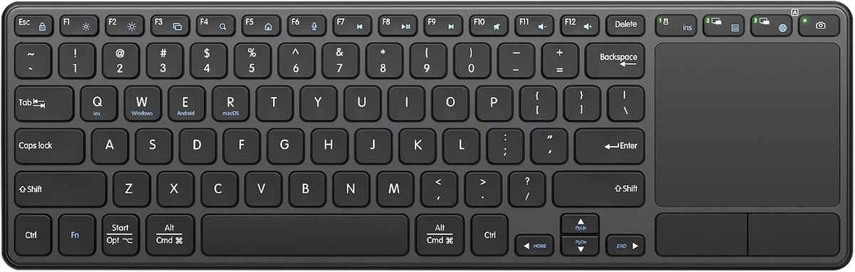 Teclado inalámbrico recargable con panel táctil-QWERTY