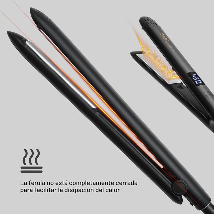 Plancha plana de cerámica Titanium de la enderezadora del pelo del...