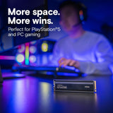 Crucial P510 PCIe Gen5 NVMe 1TB SSD con disipador de calor, hasta 1...