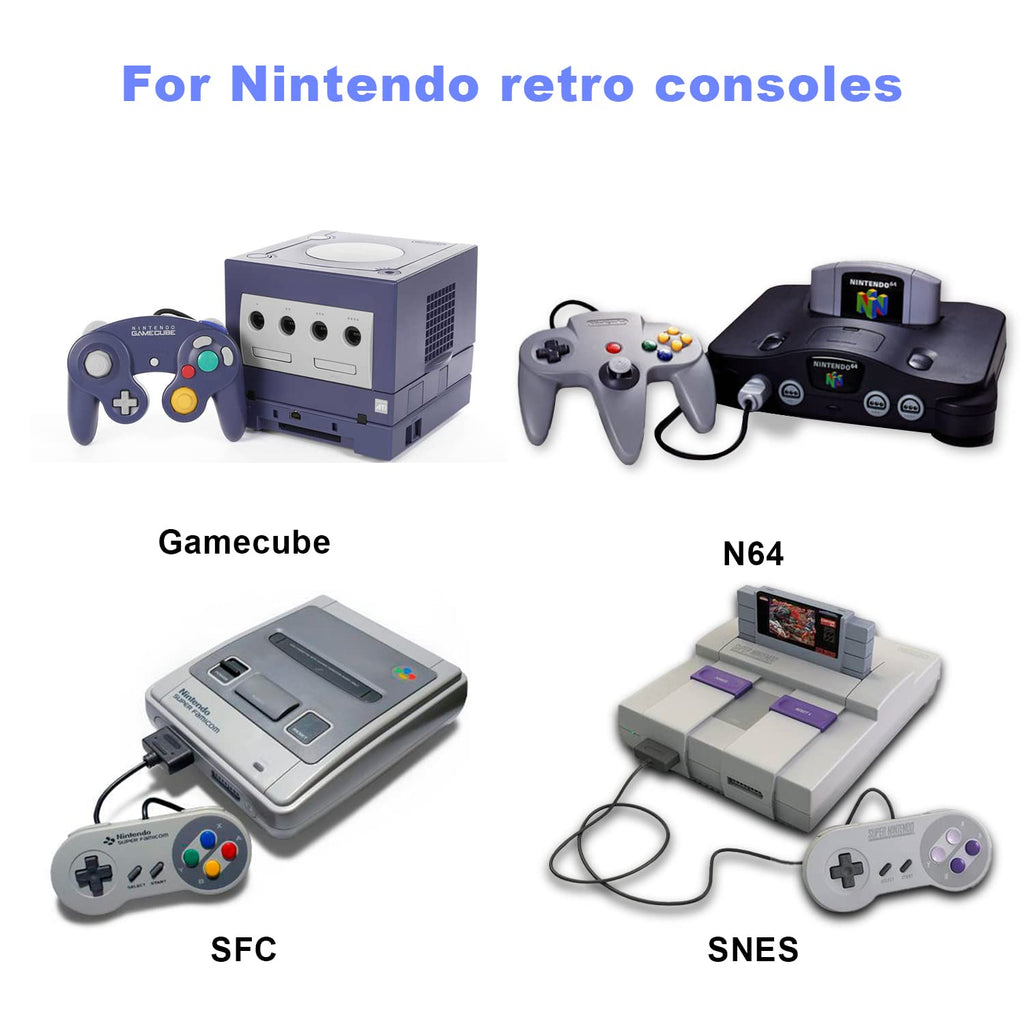 Azduou El convertidor N64 a HDMI convierte la señal de video de la consola de juegos N64 a señal HDMI. Conecta fácilmente la consola de juegos al adaptador/convertidor HDTV (compatible con N64, SNES, SFC, NGC 4 en 1)