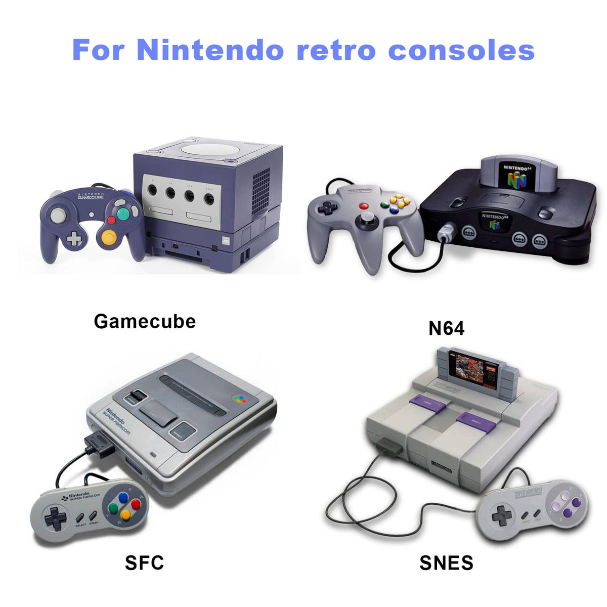 Azduou El convertidor N64 a HDMI convierte la señal de video de la consola de juegos N64 a señal HDMI. Conecta fácilmente la consola de juegos al adaptador/convertidor HDTV (compatible con N64, SNES, SFC, NGC 4 en 1)