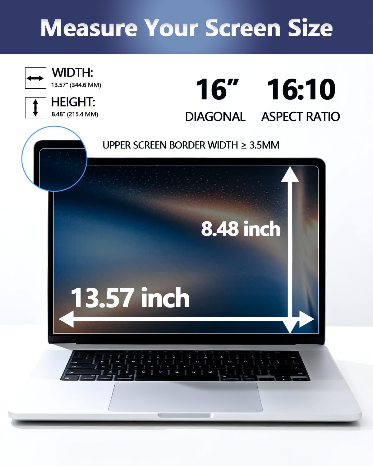 Pantalla magnética de privacidad para laptop de 16 pulgadas 16:10,...
