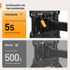 Perlegear Soporte de pared para TV de brazo largo para televisores de 32-65