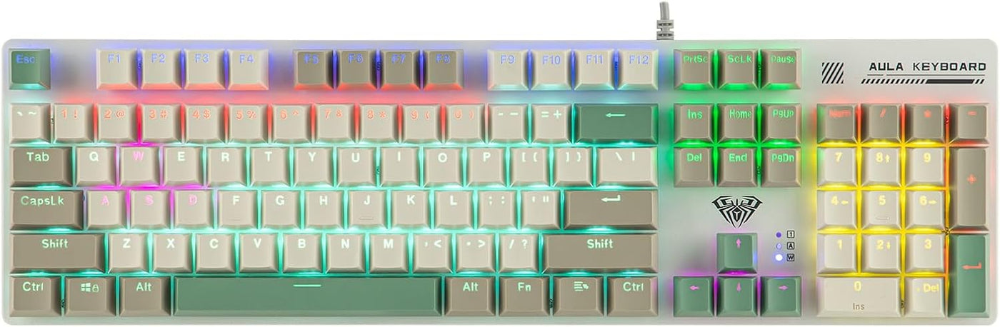 MechLands Aula S500 Teclado para juegos con cable, teclado mecánico...