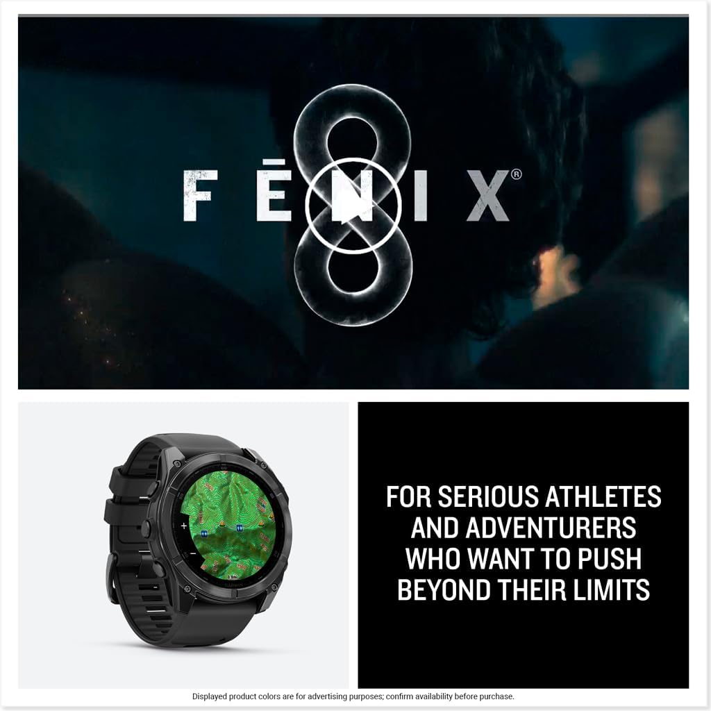 Garmin fēnix® 8, reloj inteligente multideportivo premium, 2.008 en, negro