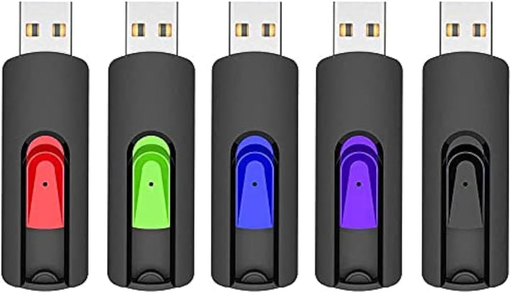 RAOYI Paquete de 5 unidades flash USB de 64 GB, unidades de memoria...