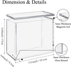 Paquete de 2 fundas protectoras de acrílico ETB, protector de caja Elite Trainer, impermeable, resistente a los arañazos, apilable con acrílico de 0.315 pulgadas de grosor, tapa magnética