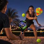 NERO SPORT Juego de pickleball LED, 2 paletas y bolas iluminadas para jugar