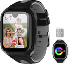 Wonlex - Reloj inteligente con GPS 4G para niños, pantalla táctil AMOLED de 1.78 pulgadas, reloj grande con tarjeta SIM, videollamadas, chat de voz, SOS, cámara, música, podómetro, juego,