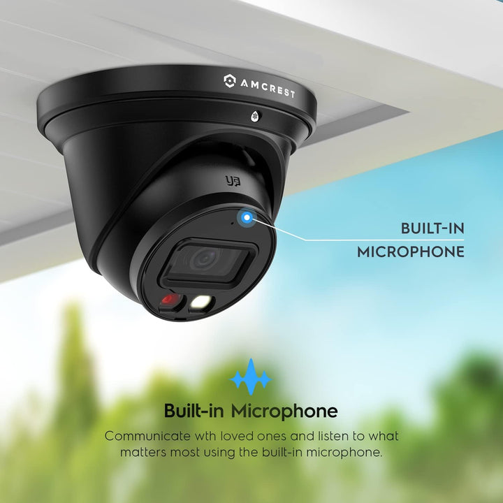 Amcrest 4K Night Color AI Turret IP PoE Cámara 49 pies Visión Noctu...