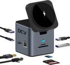Estación de acoplamiento USB C para laptop, concentrador 9 en 1 con