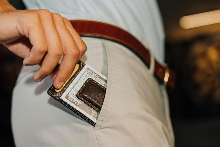 House of Jack Co. Corbin - Cartera delgada con clip para dinero par...